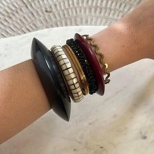 Black, Red and Copper Bracelet Bangles